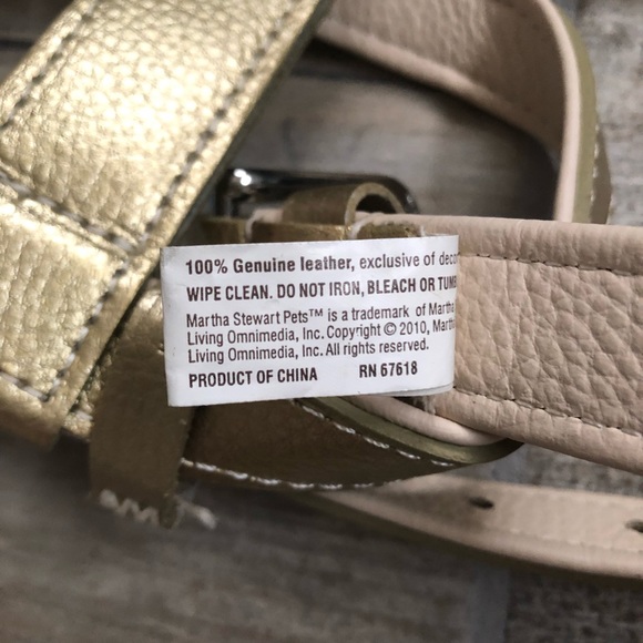 NWT Martha Stewart PETS Gold Leather Harness Size Large - Picture 6 of 6
